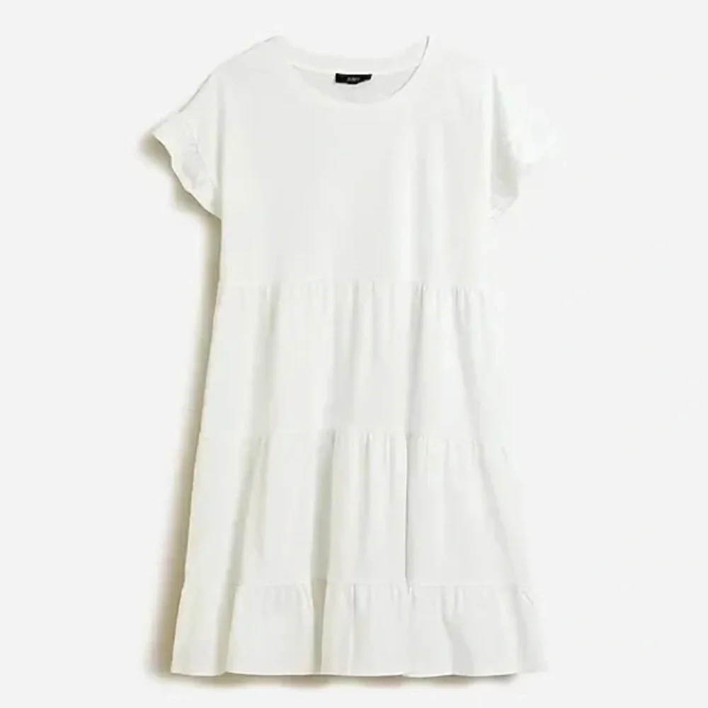 J. Crew Tiered Dress Broken-in Jersey Ruffle